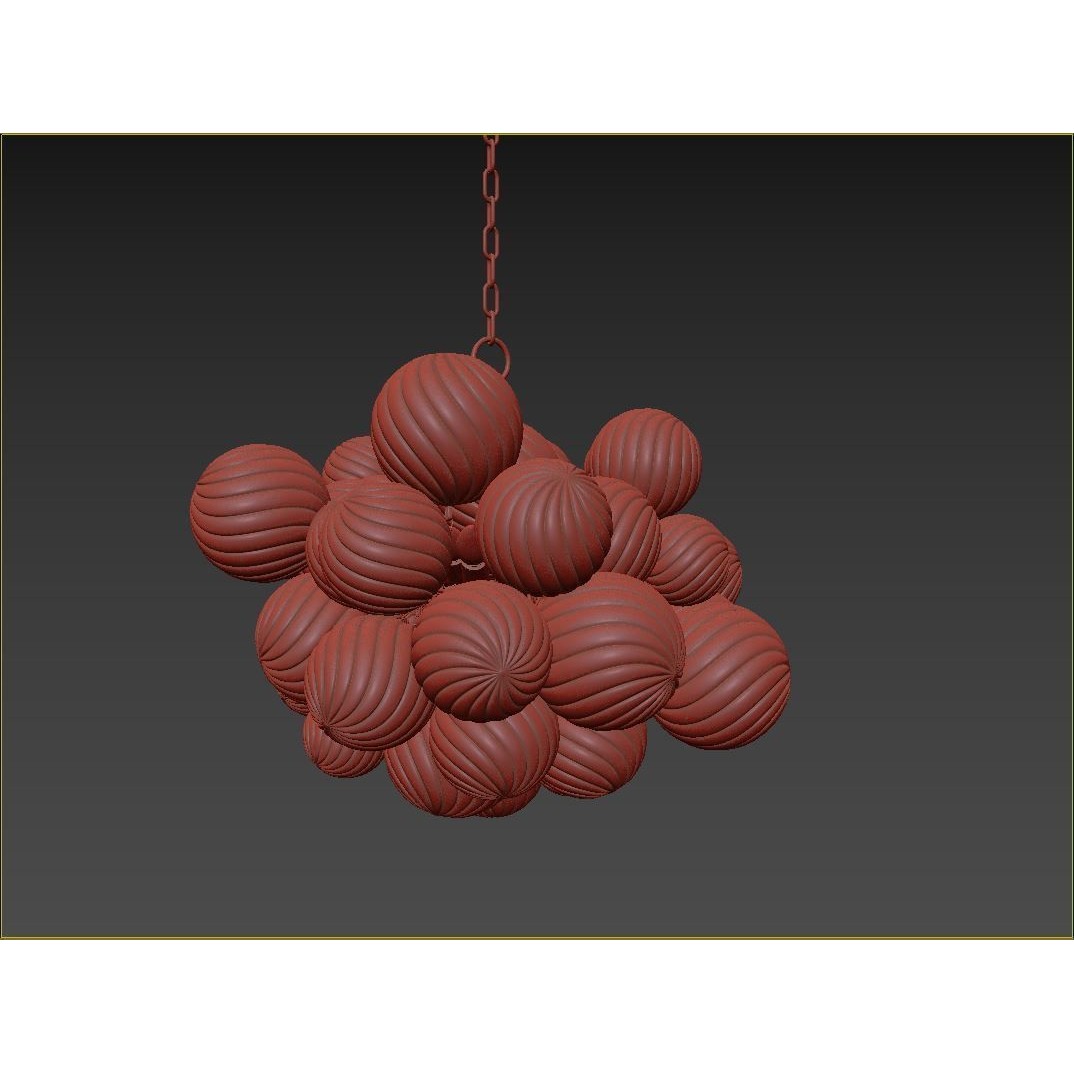 RH Talia Linear Chandelier 63 3D Model – Modern Lighting Fixture, FBX/OBJ - View 17