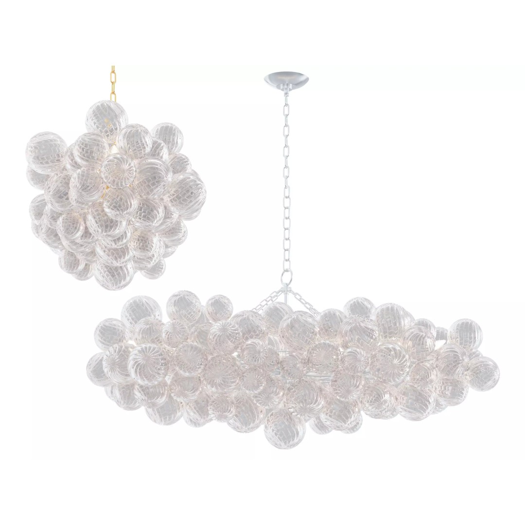 RH Talia Linear Chandelier 63 3D Model – Modern Lighting Fixture, FBX/OBJ - View 2