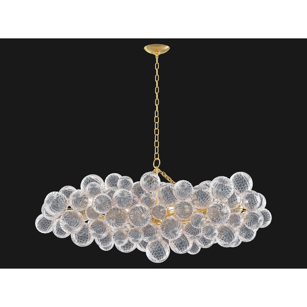 RH Talia Linear Chandelier 63 3D Model – Modern Lighting Fixture, FBX/OBJ - View 7