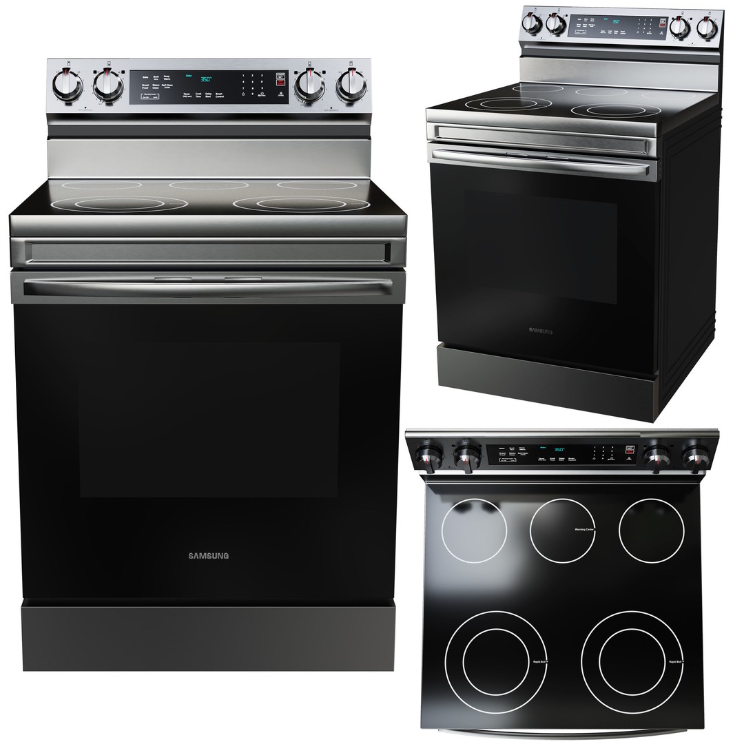 Samsung Appliances Collection 3D Model – Kitchenware Bundle, FBX, OBJ - View 4