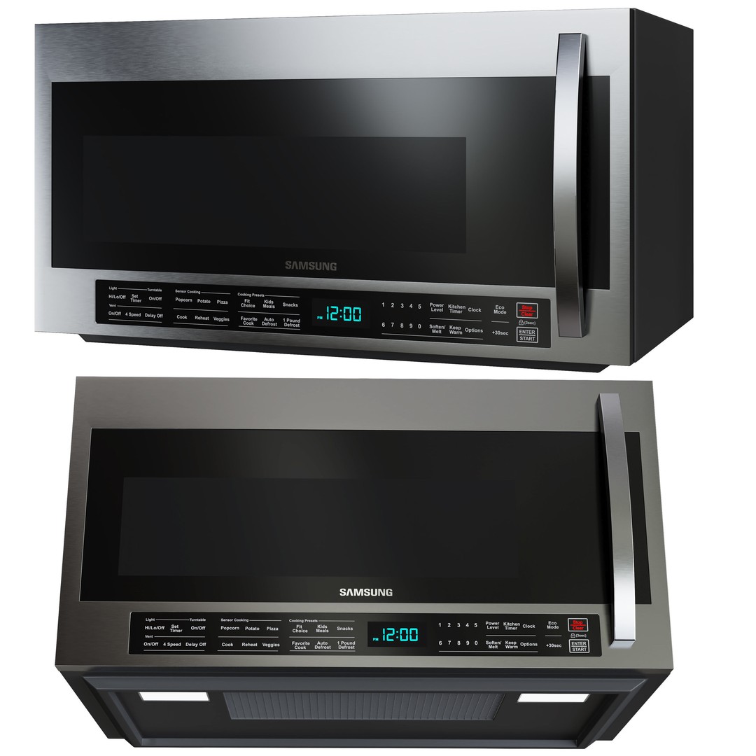Samsung Appliances Collection 3D Model – Kitchenware Bundle, FBX, OBJ - View 5