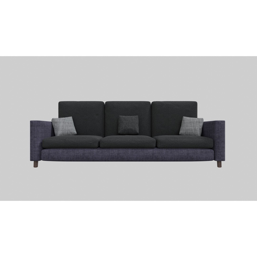 Realistic Sofa 3D Model – Modern Fabric Furniture, PBR Textures - View 16