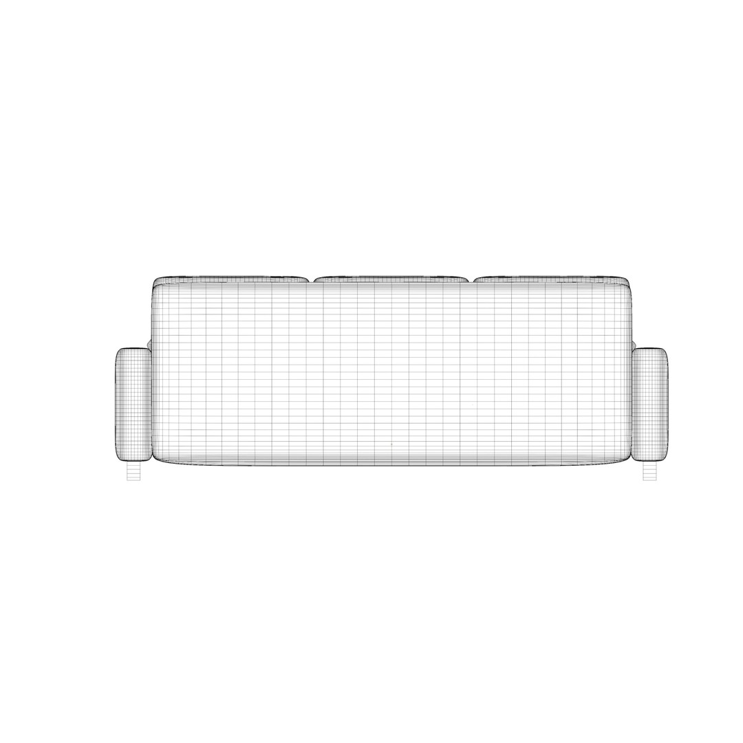 Realistic Sofa 3D Model – Modern Fabric Furniture, PBR Textures - View 21