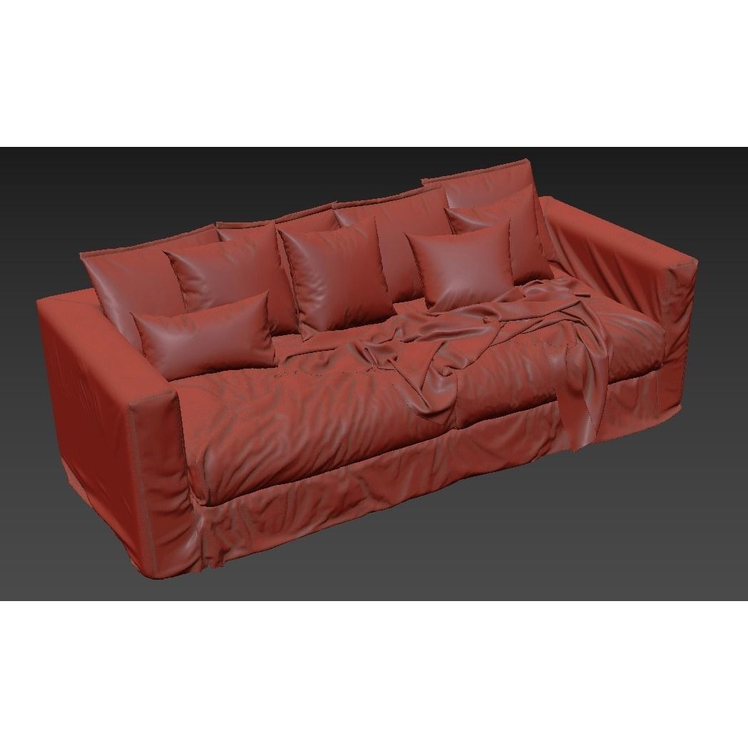 Le Grand Air Sofa 3D Model – Modern Design, PBR Textures, FBX & More
