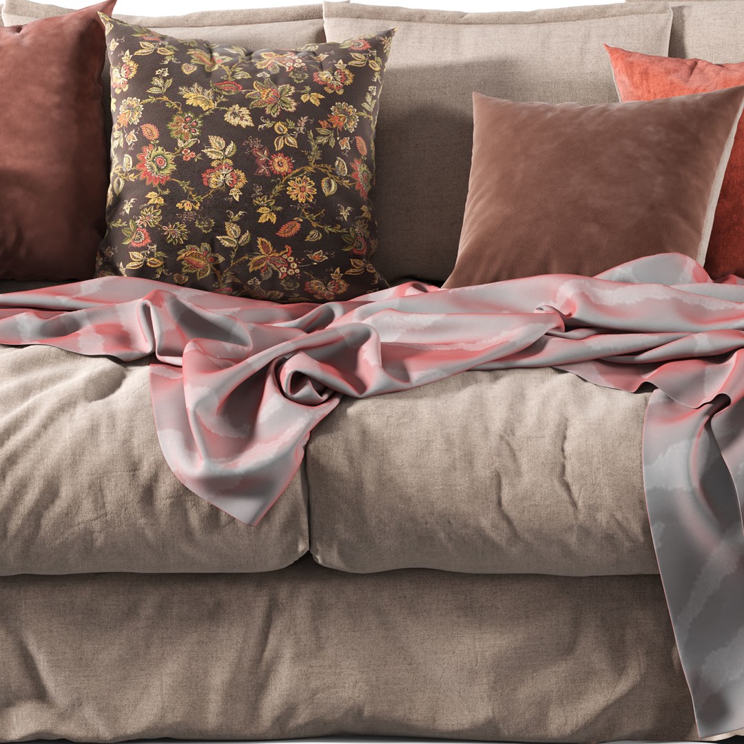 Le Grand Air Sofa 3D Model – Modern Design, PBR Textures, FBX & More - View 10