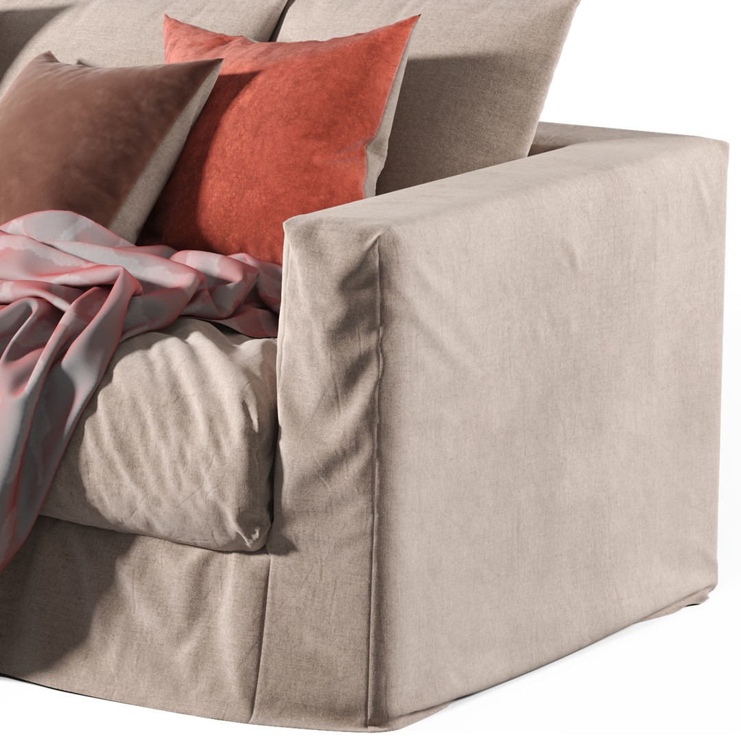 Le Grand Air Sofa 3D Model – Modern Design, PBR Textures, FBX & More - View 12