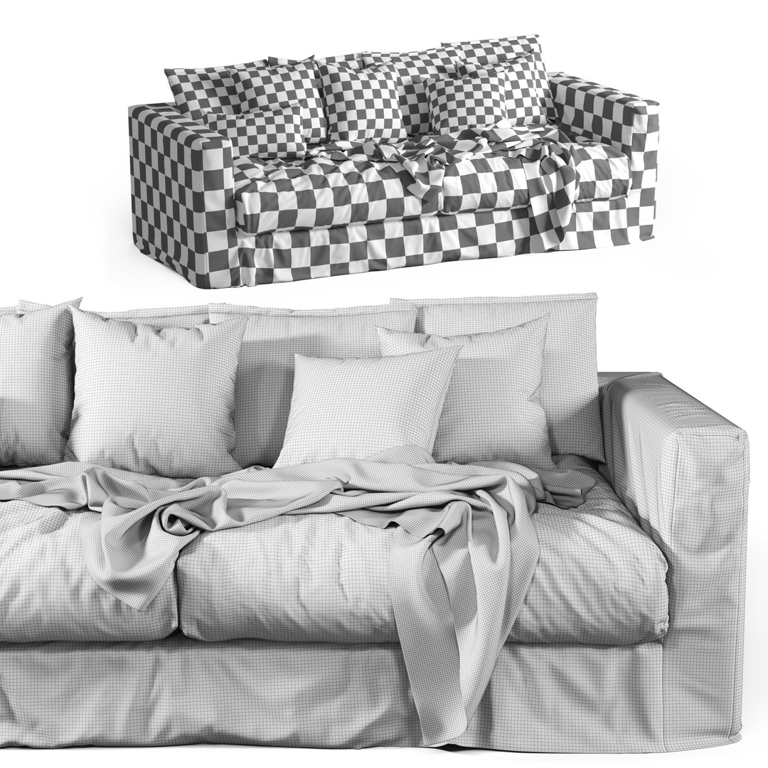 Le Grand Air Sofa 3D Model – Modern Design, PBR Textures, FBX & More - View 14