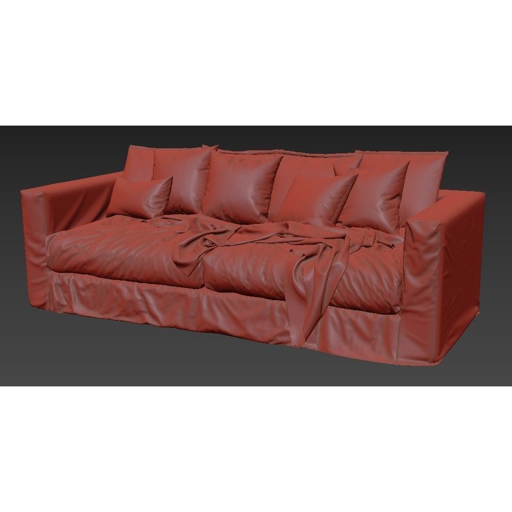 Le Grand Air Sofa 3D Model – Modern Design, PBR Textures, FBX & More - View 16