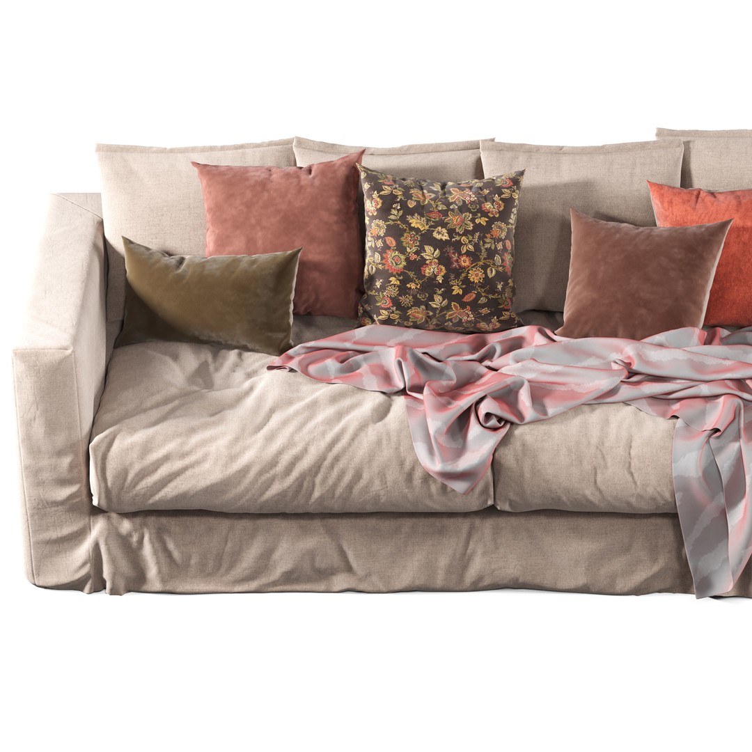 Le Grand Air Sofa 3D Model – Modern Design, PBR Textures, FBX & More - View 5