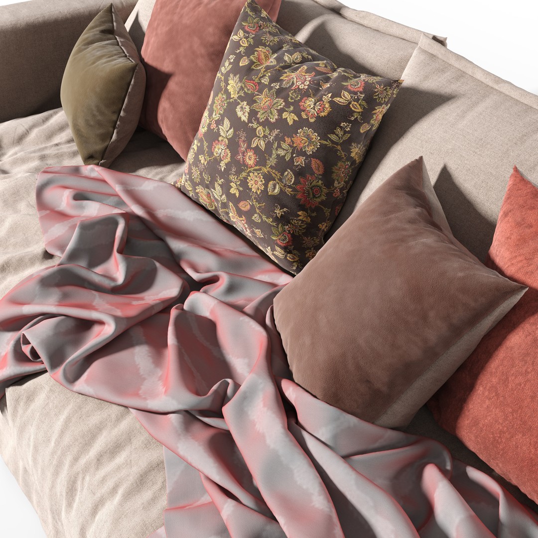 Le Grand Air Sofa 3D Model – Modern Design, PBR Textures, FBX & More - View 7