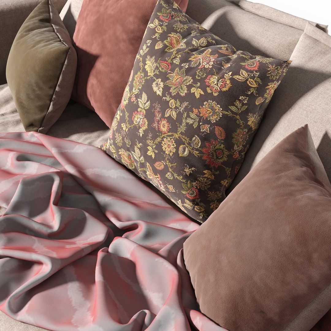 Le Grand Air Sofa 3D Model – Modern Design, PBR Textures, FBX & More - View 8