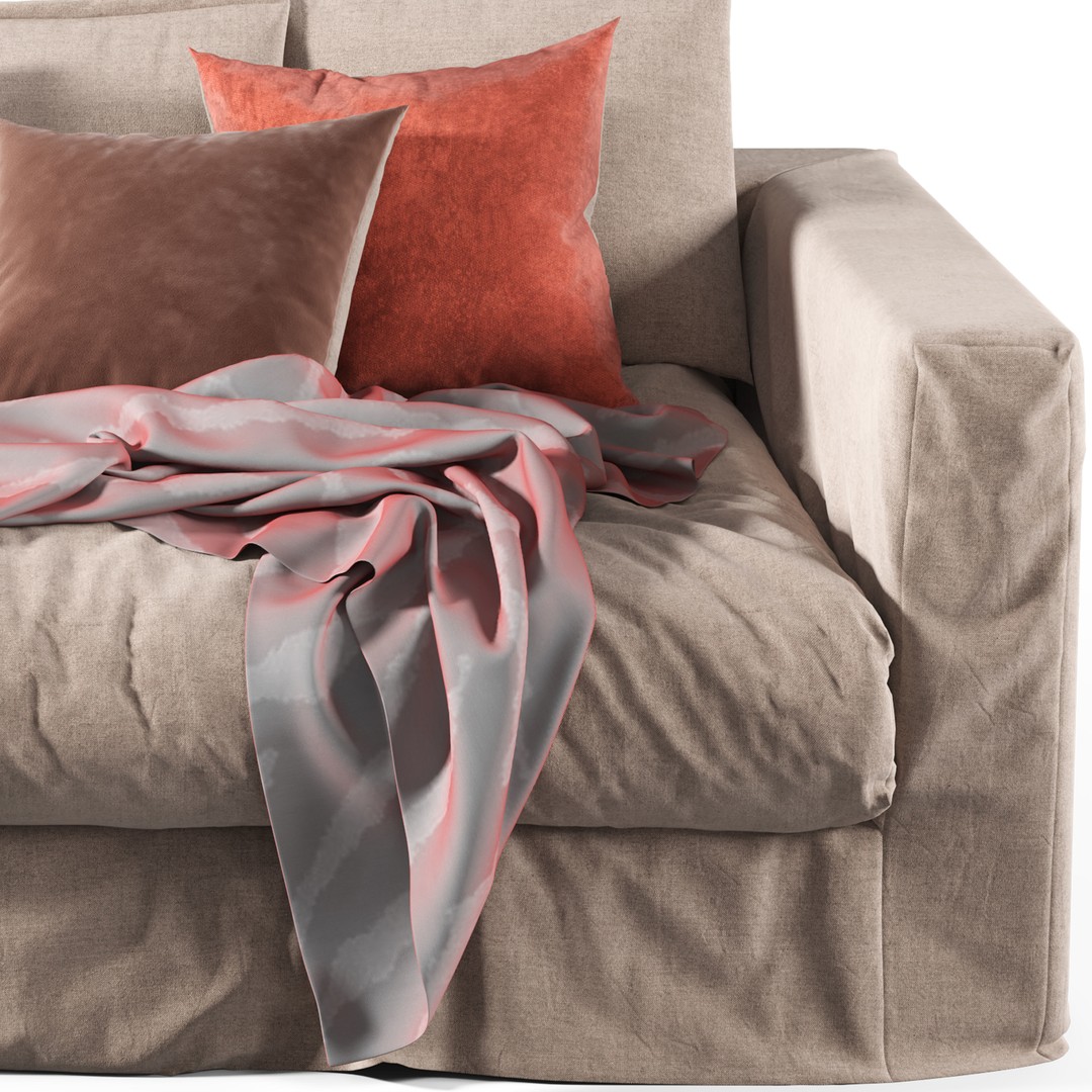 Le Grand Air Sofa 3D Model – Modern Design, PBR Textures, FBX & More - View 9