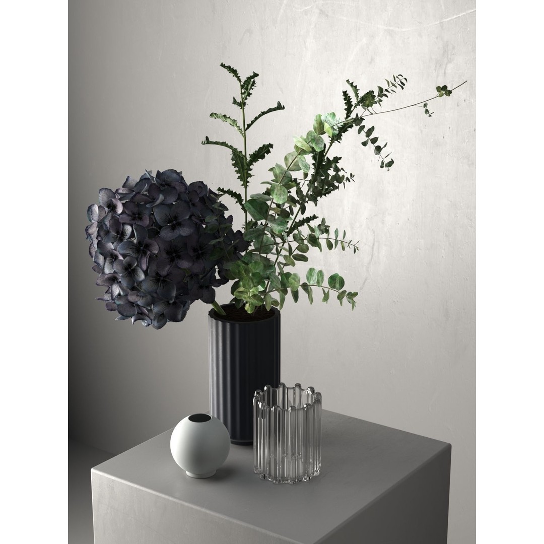 Vase Set 108 3D Model – Detailed Design, PBR Textures, OBJ, FBX - View 3