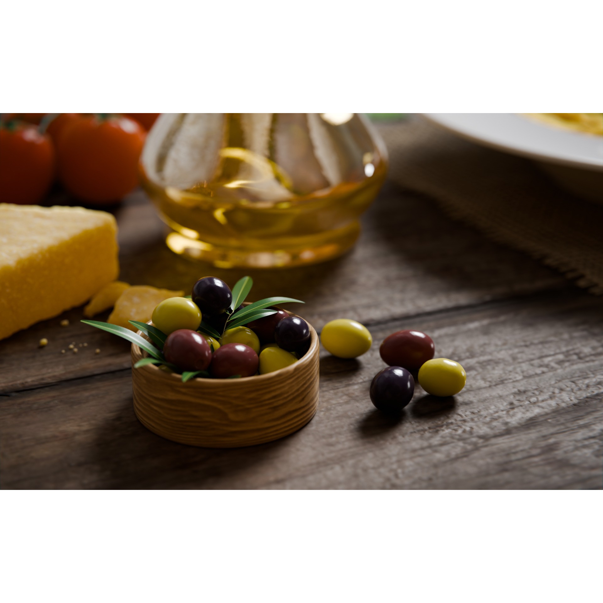 Pasta Plate Scene - Game-Ready 3D Model - View 3