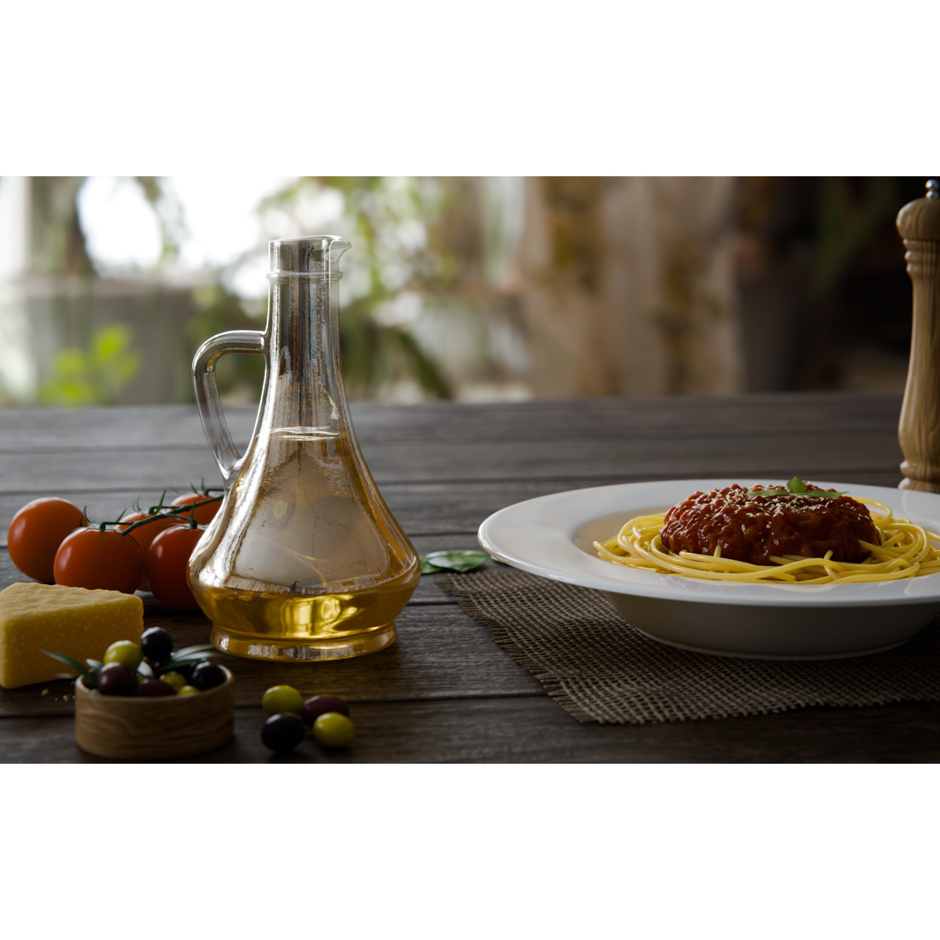 Pasta Plate Scene - Game-Ready 3D Model - View 4