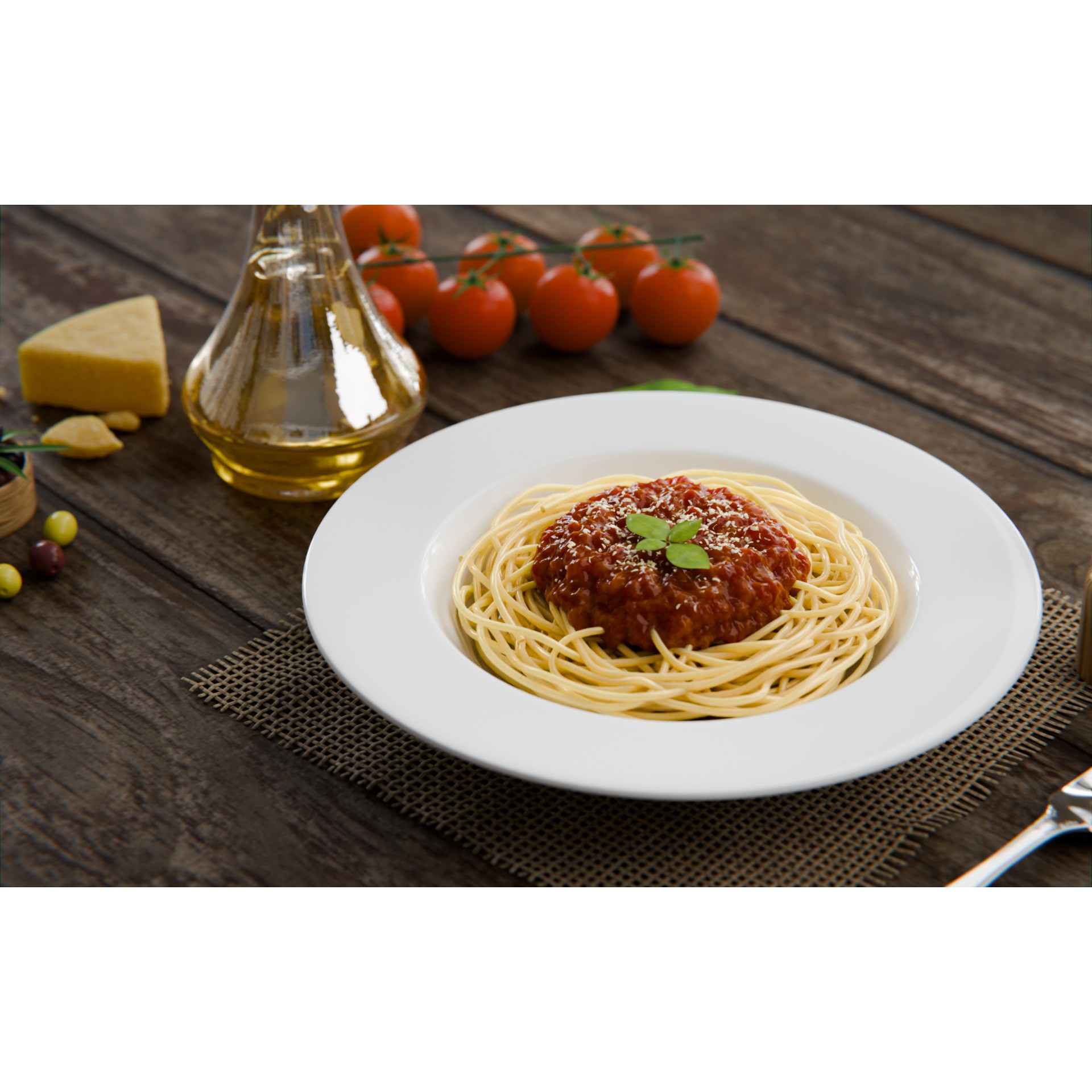 Pasta Plate Scene - Game-Ready 3D Model - View 9
