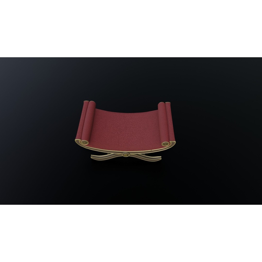 Window Seat 3D Model – Low Poly Furniture Asset, FBX & OBJ - View 5