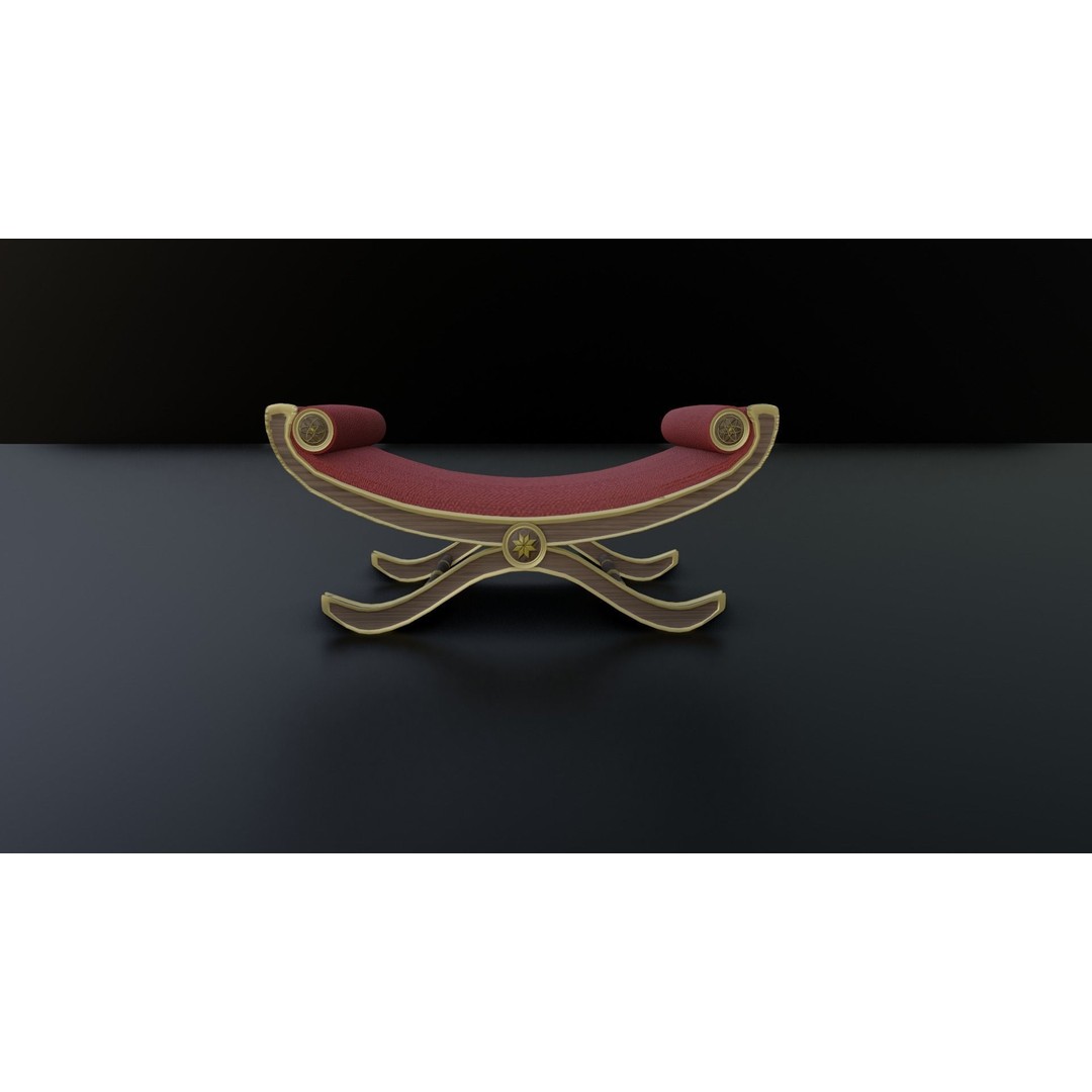 Window Seat 3D Model – Low Poly Furniture Asset, FBX & OBJ - View 8