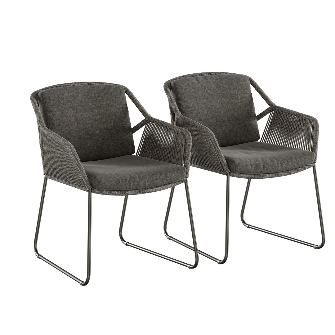 4so Dining Set 3D Model – Outdoor Furniture, PBR Textures, FBX - View 5