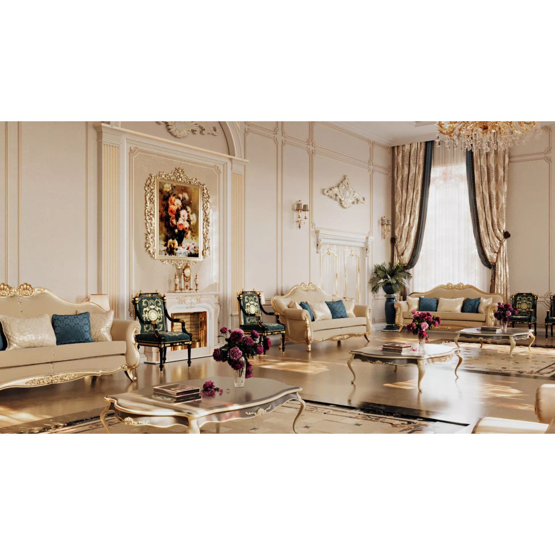 Classic Interior Scene 3D Model – Detailed Room Design, FBX, OBJ - View 2