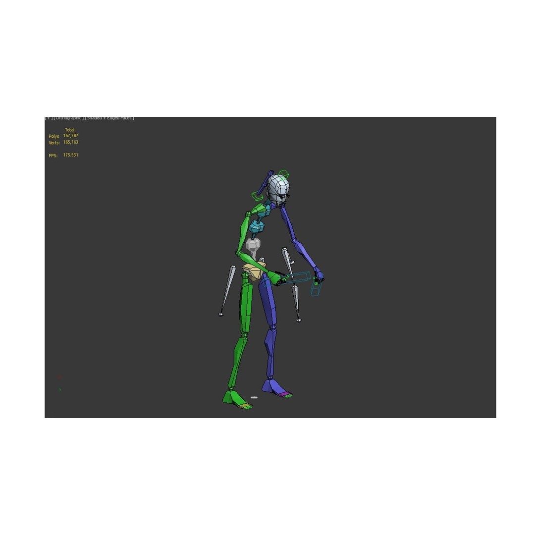 Butcher Shop 3D Model – Low Poly Character with Rigging and Animation - View 19