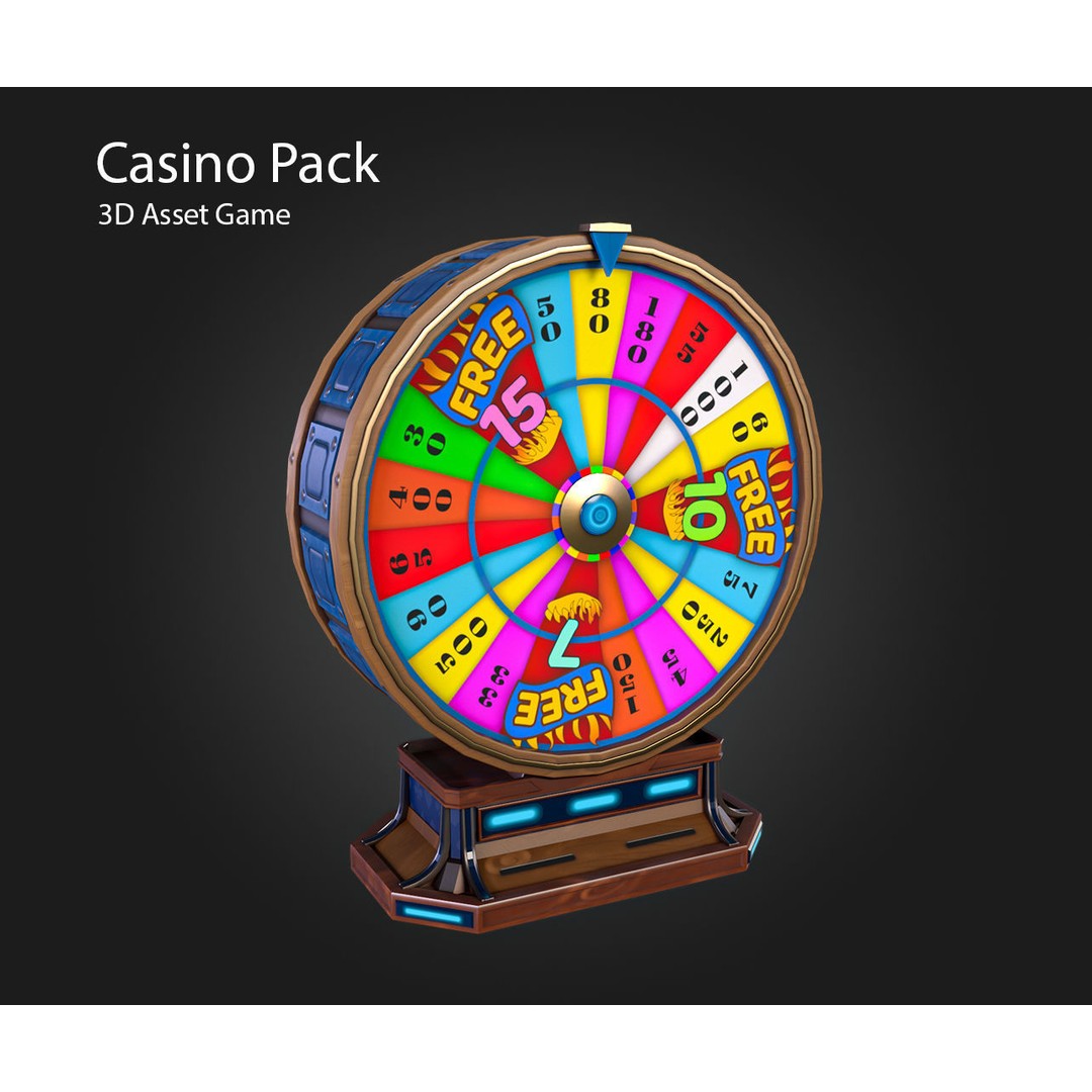 Casino Furniture 3D Model – Low Poly Game Asset, FBX, PBR Textures - View 10