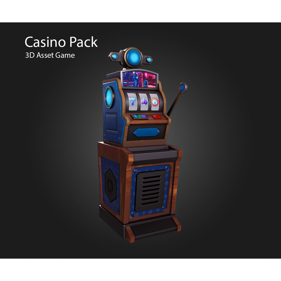 Casino Furniture 3D Model – Low Poly Game Asset, FBX, PBR Textures - View 11