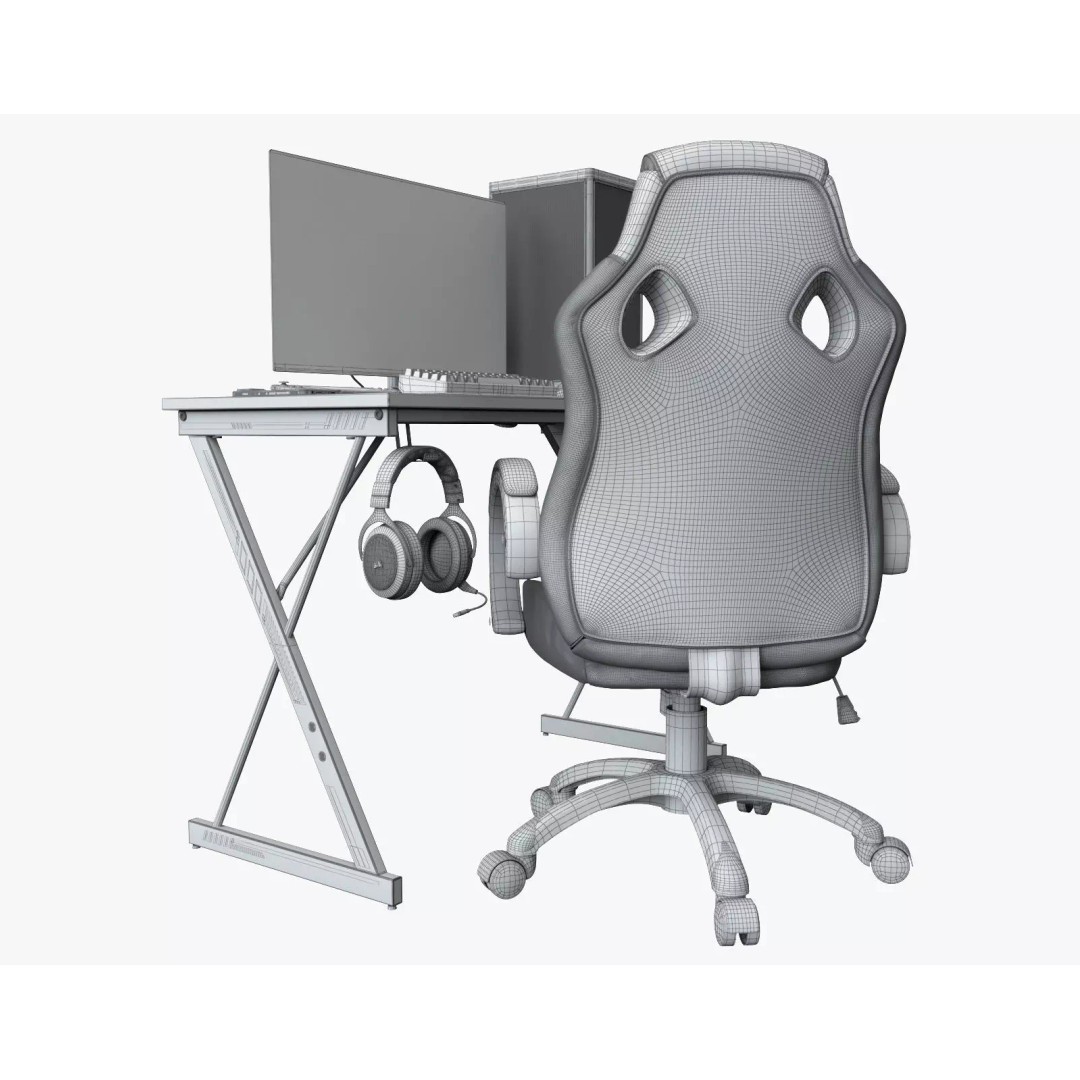 PC Gaming 3D Model – High Poly Electronics Asset, FBX & OBJ - View 13