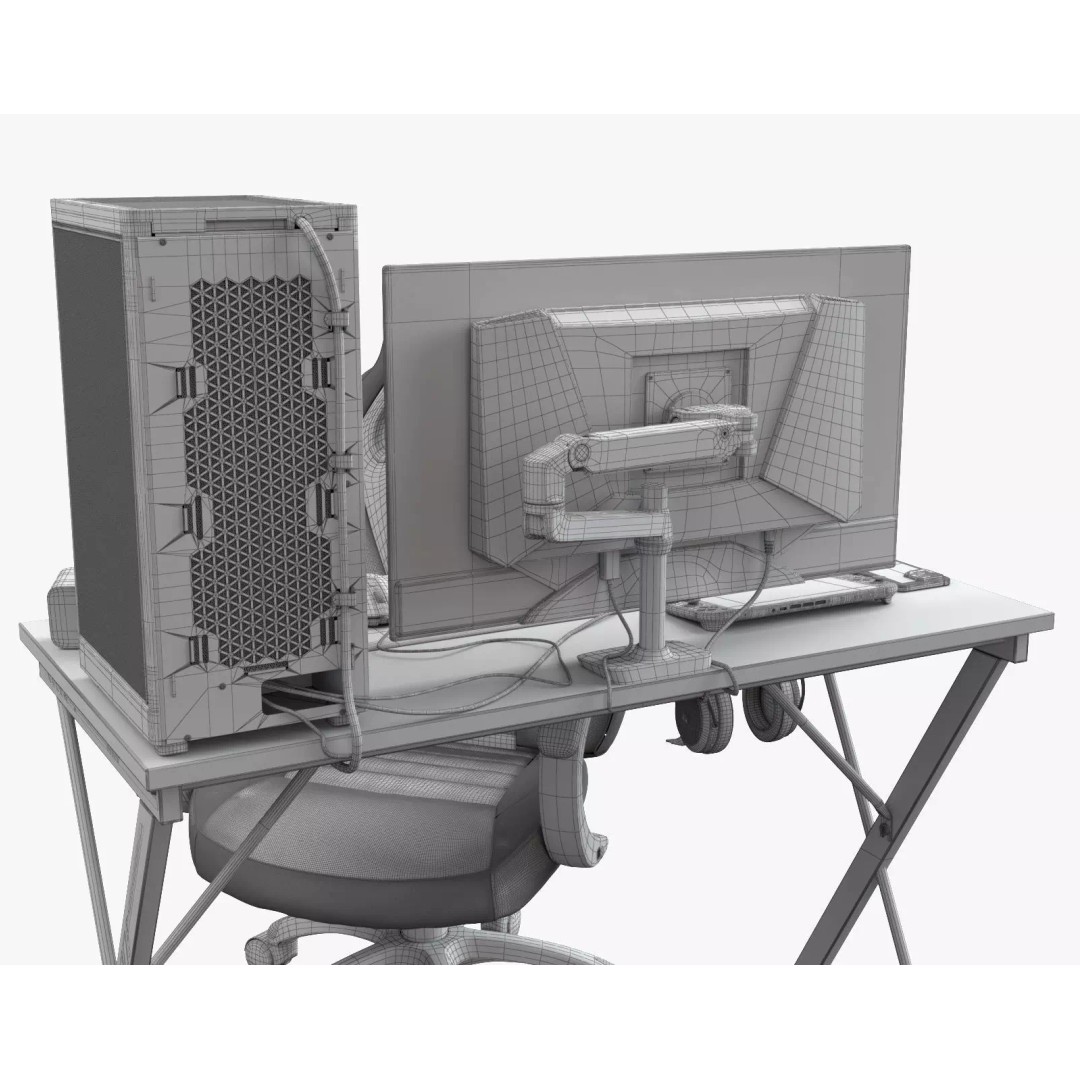 PC Gaming 3D Model – High Poly Electronics Asset, FBX & OBJ - View 15