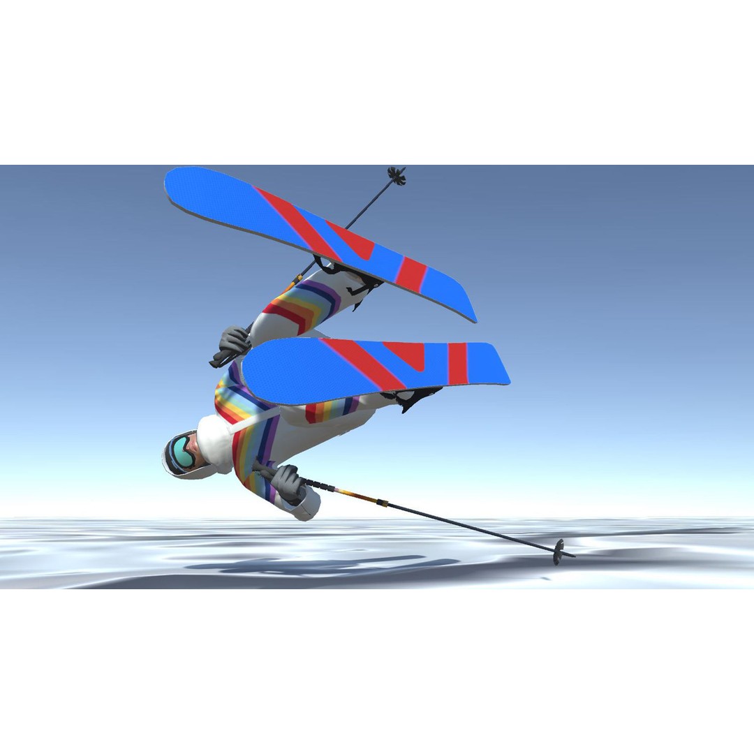 Skiing Player 3D Model – Rigged Animation Pack with 50 Actions - View 10