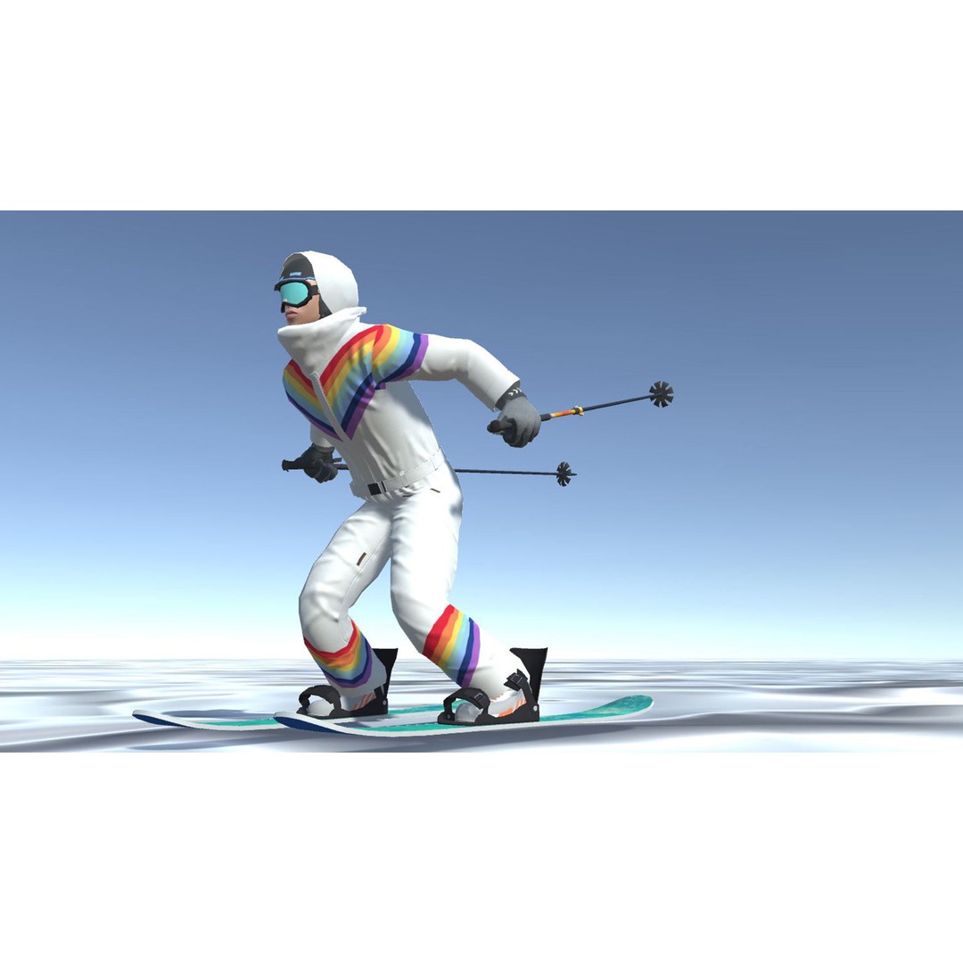 Skiing Player 3D Model – Rigged Animation Pack with 50 Actions - View 9