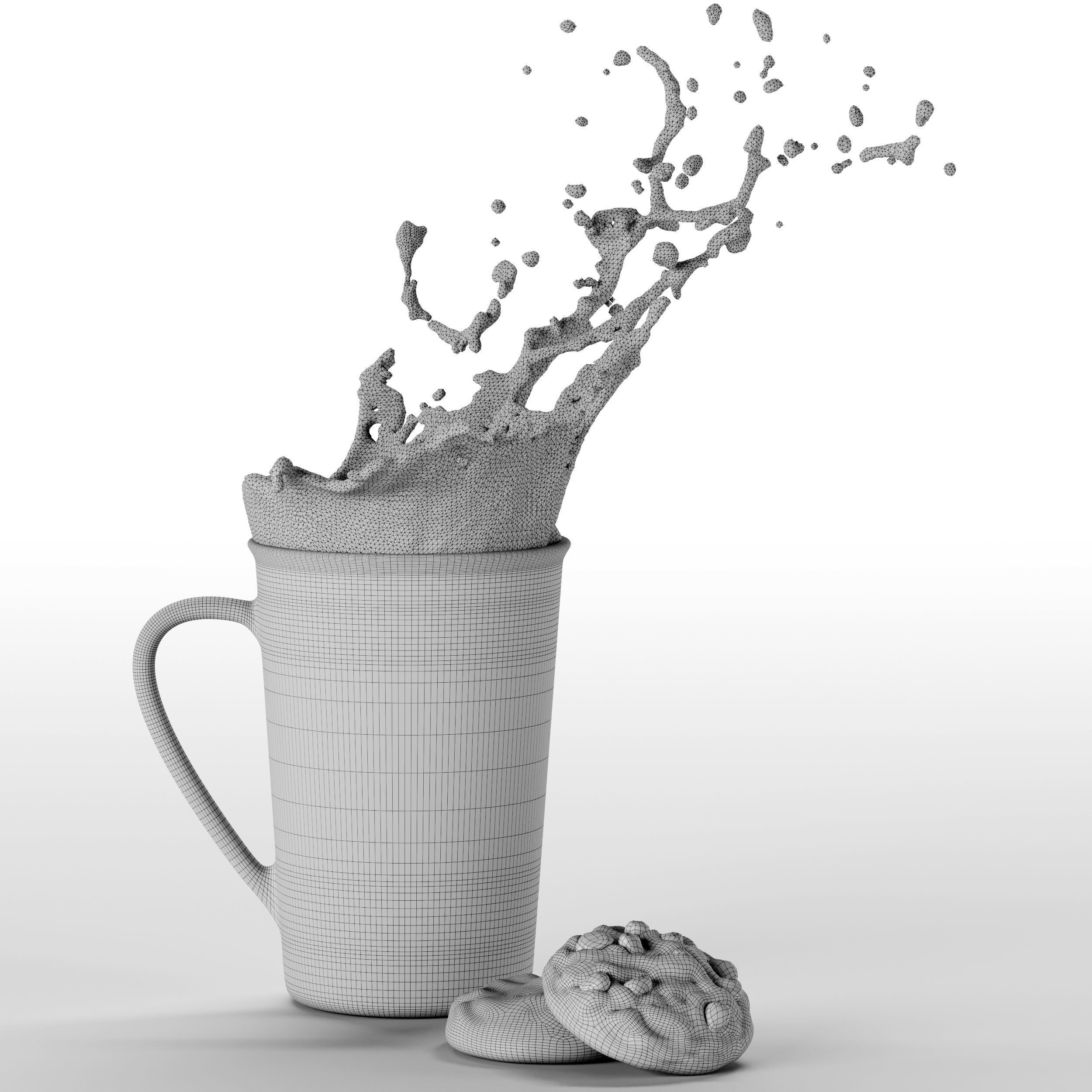 9 Water Splashes Collection - Game-Ready 3D Model - View 21