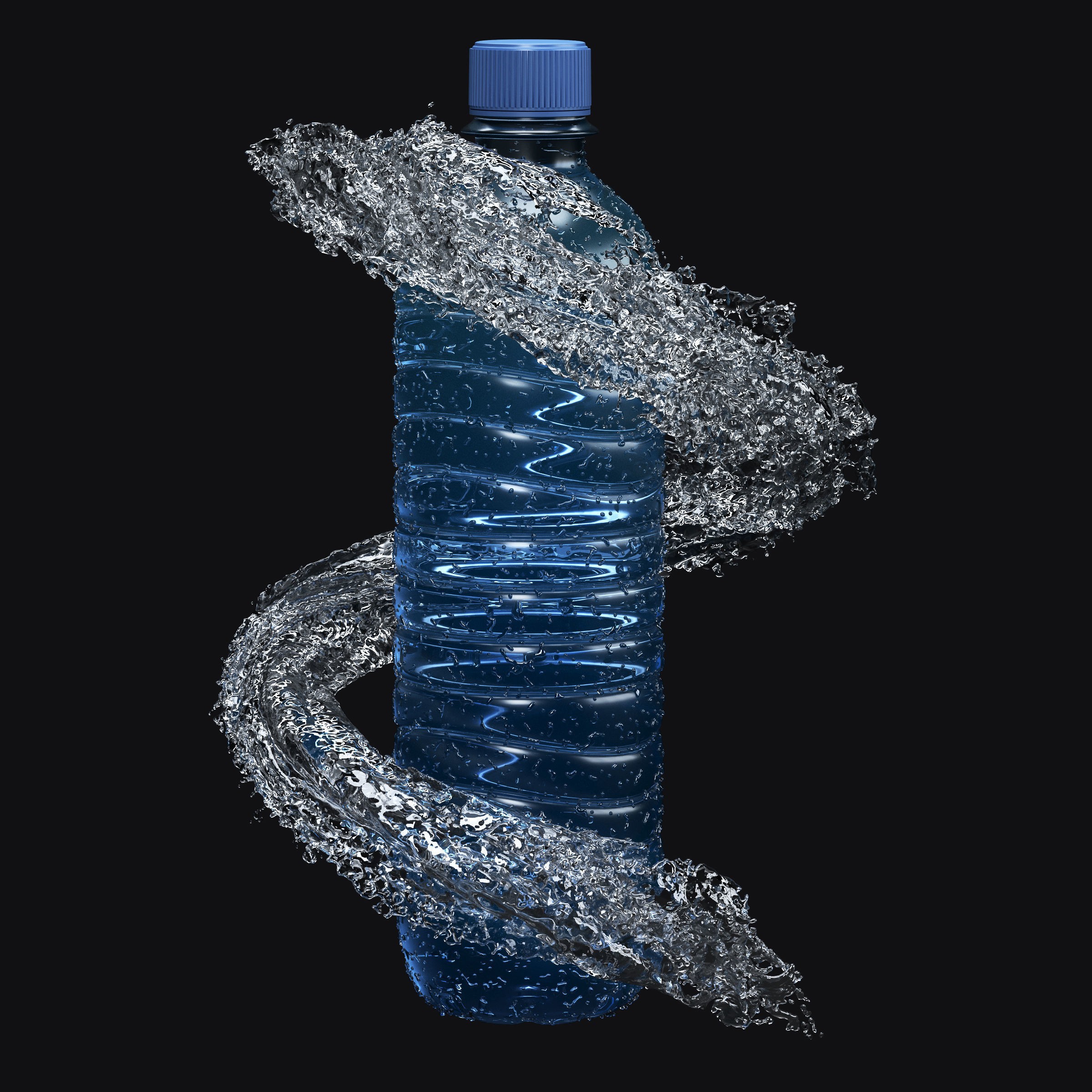 9 Water Splashes Collection - Game-Ready 3D Model - View 4
