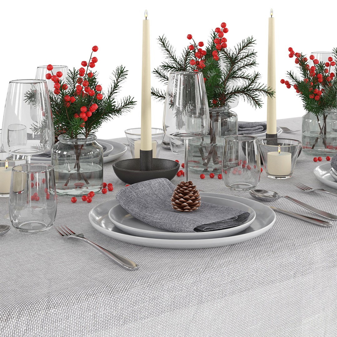 Serving Tableware 3D Model – High Poly PBR Asset, OBJ & FBX - View 5