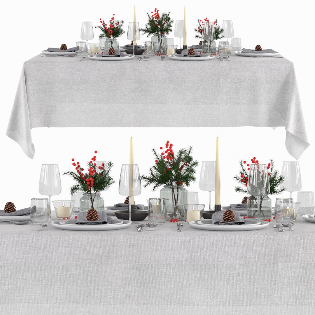 Serving Tableware 3D Model – High Poly PBR Asset, OBJ & FBX - View 6