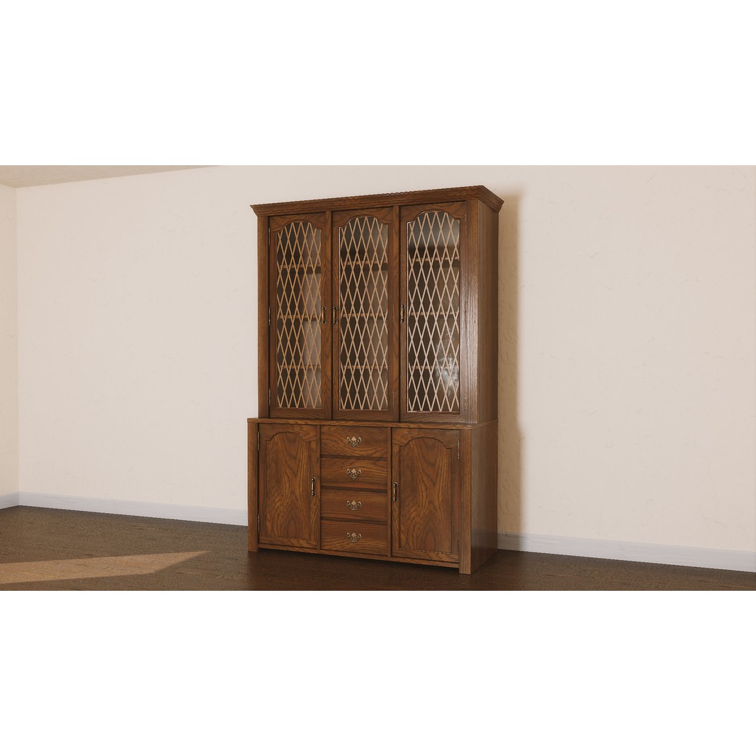 Old Hutch 3D Model – Low Poly Furniture Asset, FBX, PBR Textures - View 4