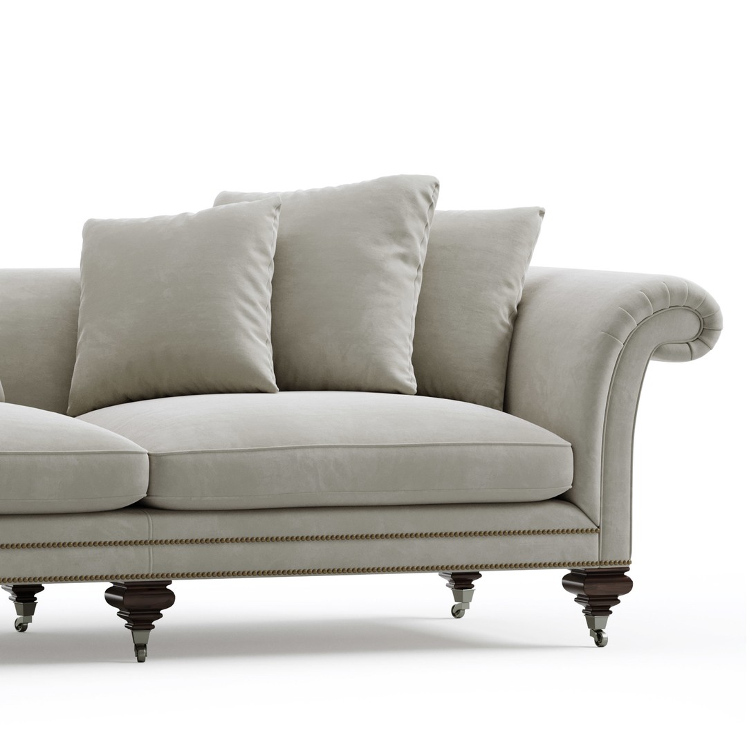 Ralph Lauren Heiress Sofa 3D Model – High Poly PBR Game Asset, FBX - View 4