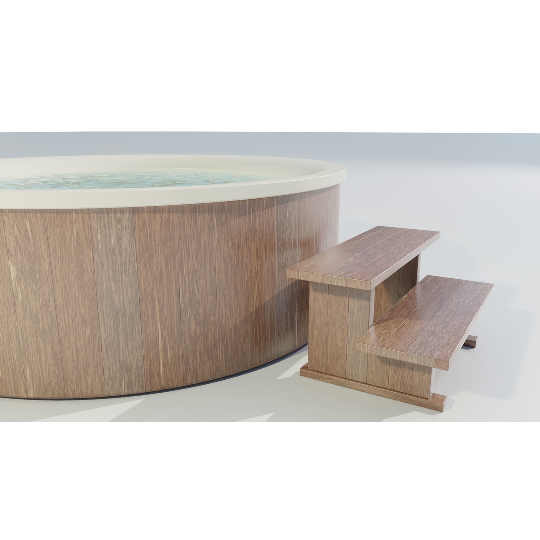 Hot Tub 3D Model – Realistic Outdoor Furniture with PBR Textures - View 10