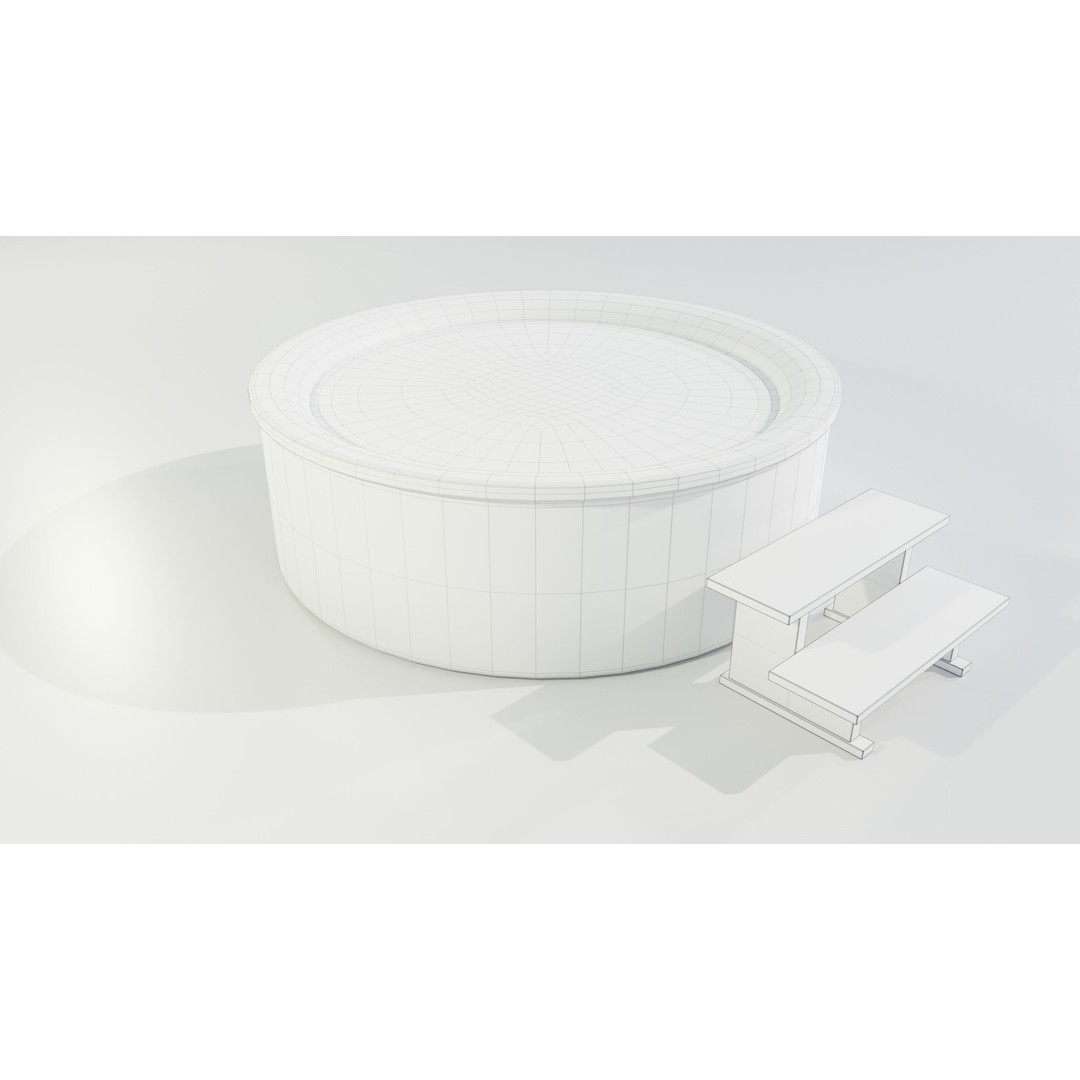 Hot Tub 3D Model – Realistic Outdoor Furniture with PBR Textures - View 13