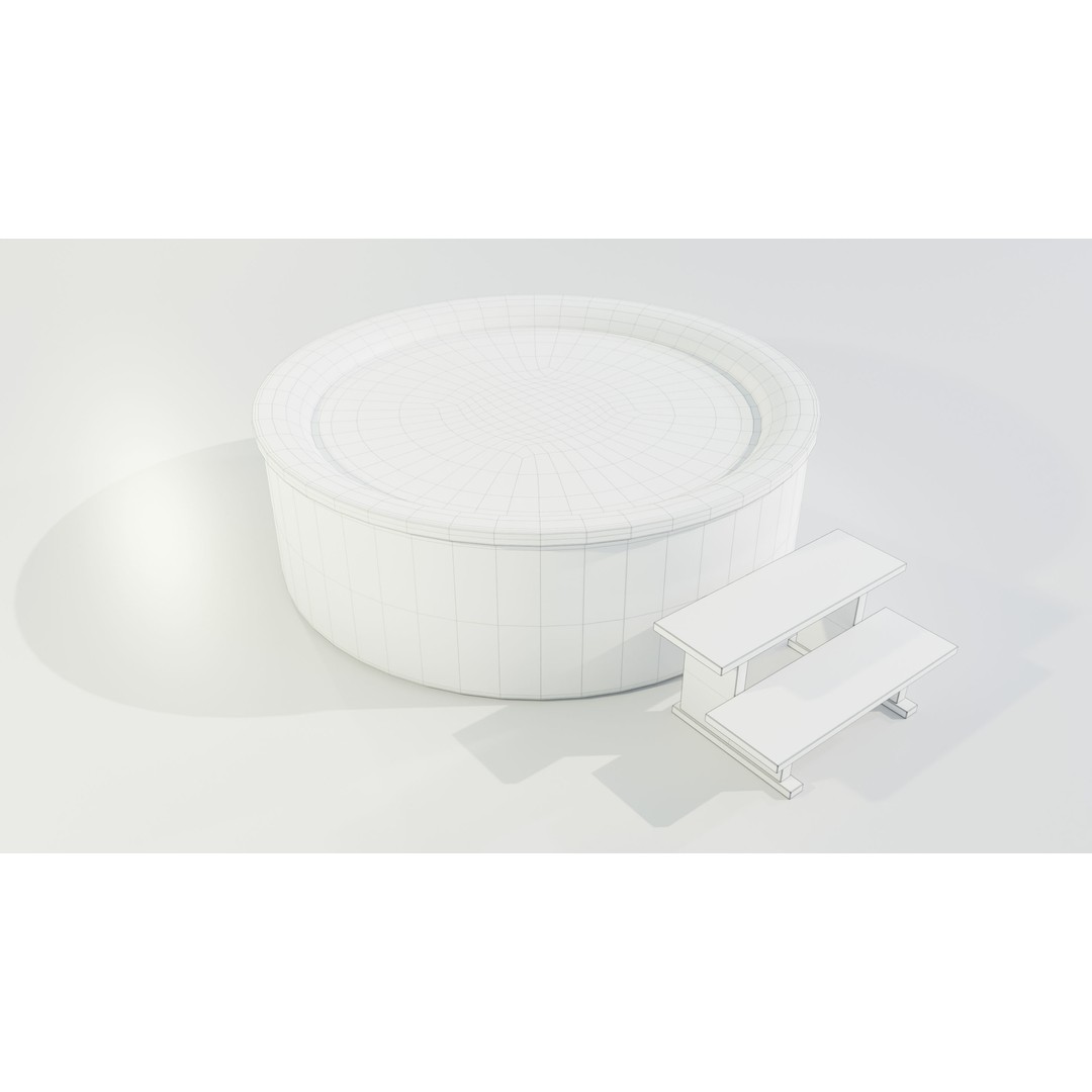 Hot Tub 3D Model – Realistic Outdoor Furniture with PBR Textures - View 17