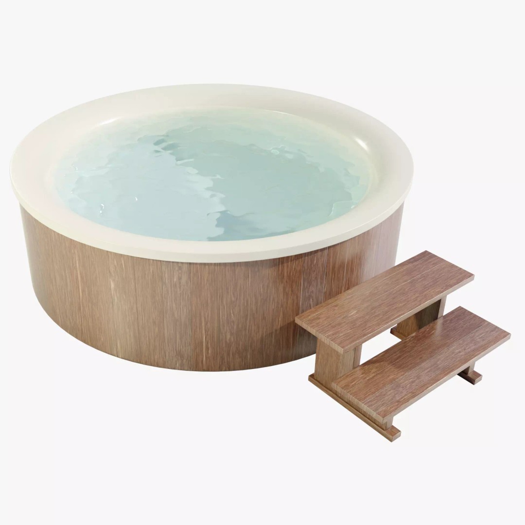 Hot Tub 3D Model – Realistic Outdoor Furniture with PBR Textures - View 2