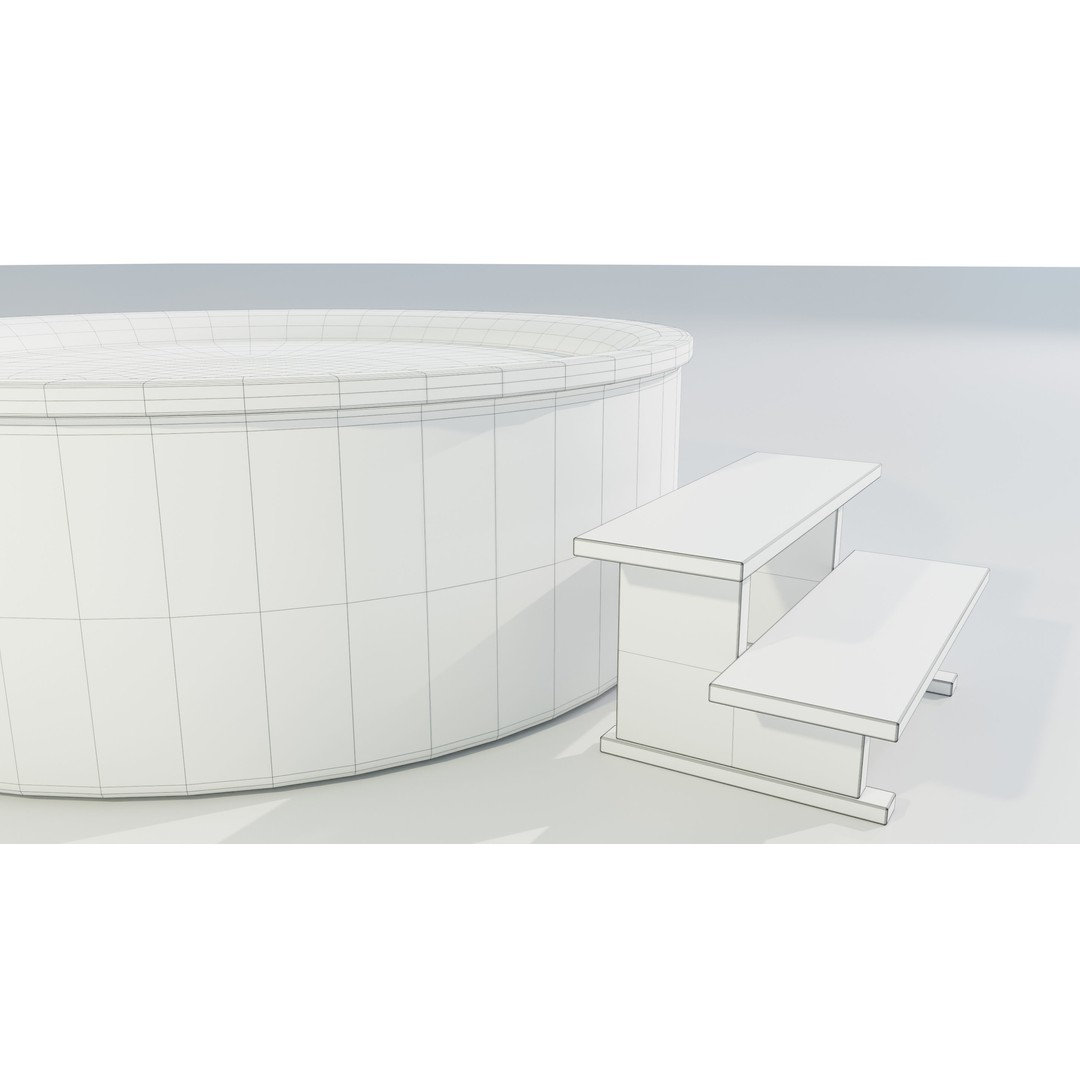 Hot Tub 3D Model – Realistic Outdoor Furniture with PBR Textures - View 20