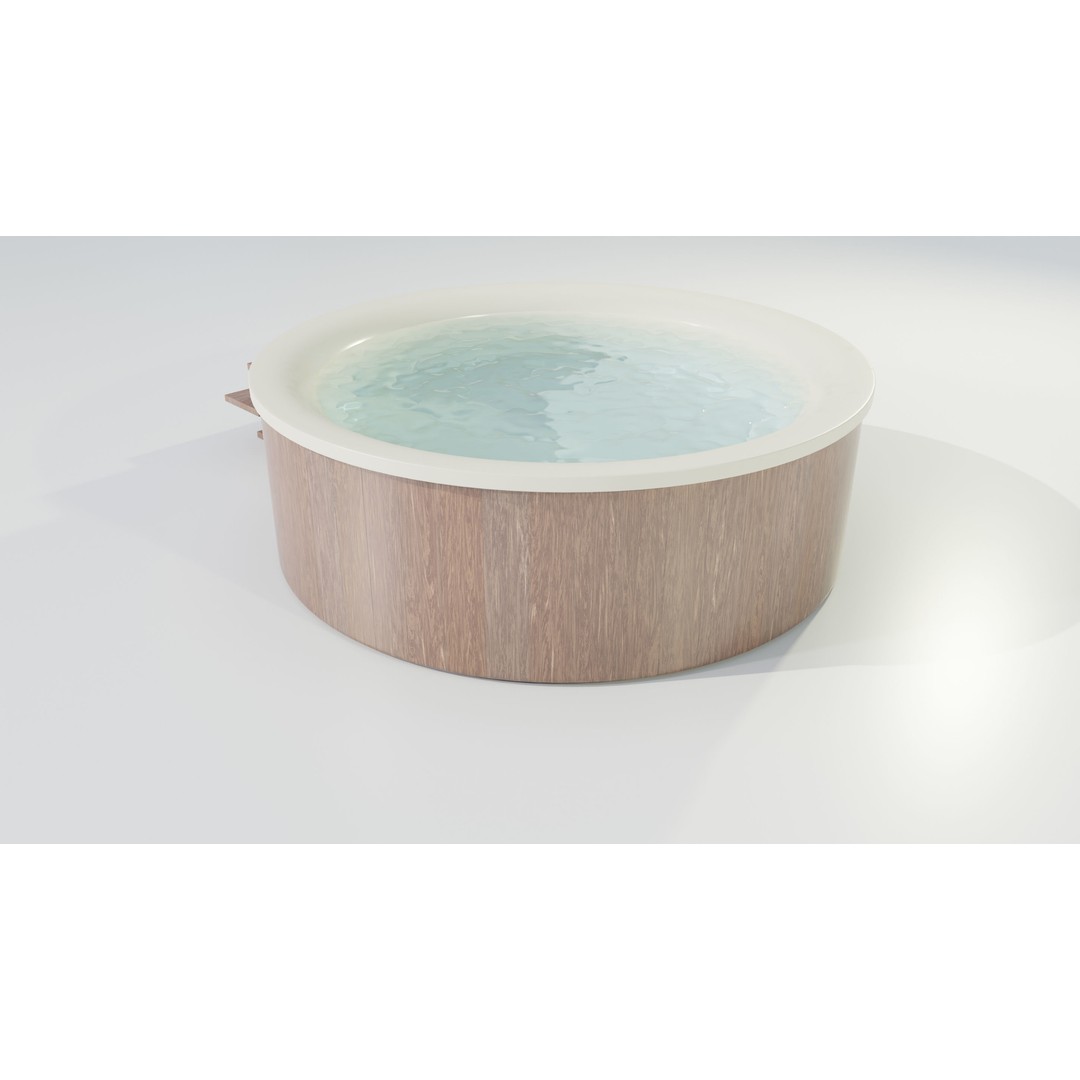 Hot Tub 3D Model – Realistic Outdoor Furniture with PBR Textures - View 5