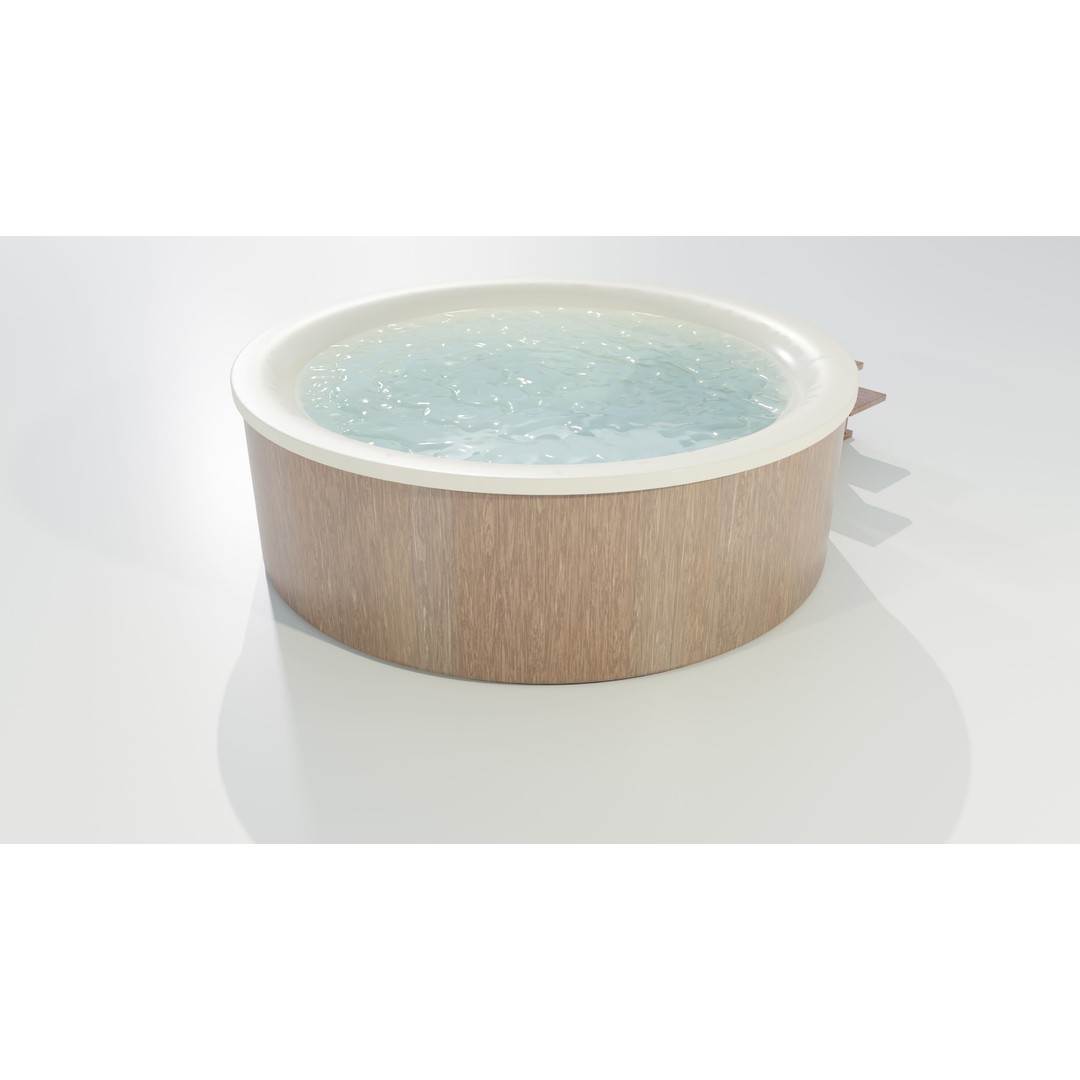 Hot Tub 3D Model – Realistic Outdoor Furniture with PBR Textures - View 6