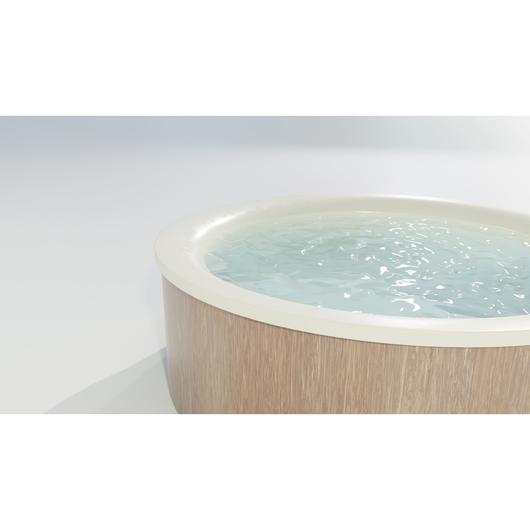 Hot Tub 3D Model – Realistic Outdoor Furniture with PBR Textures - View 9