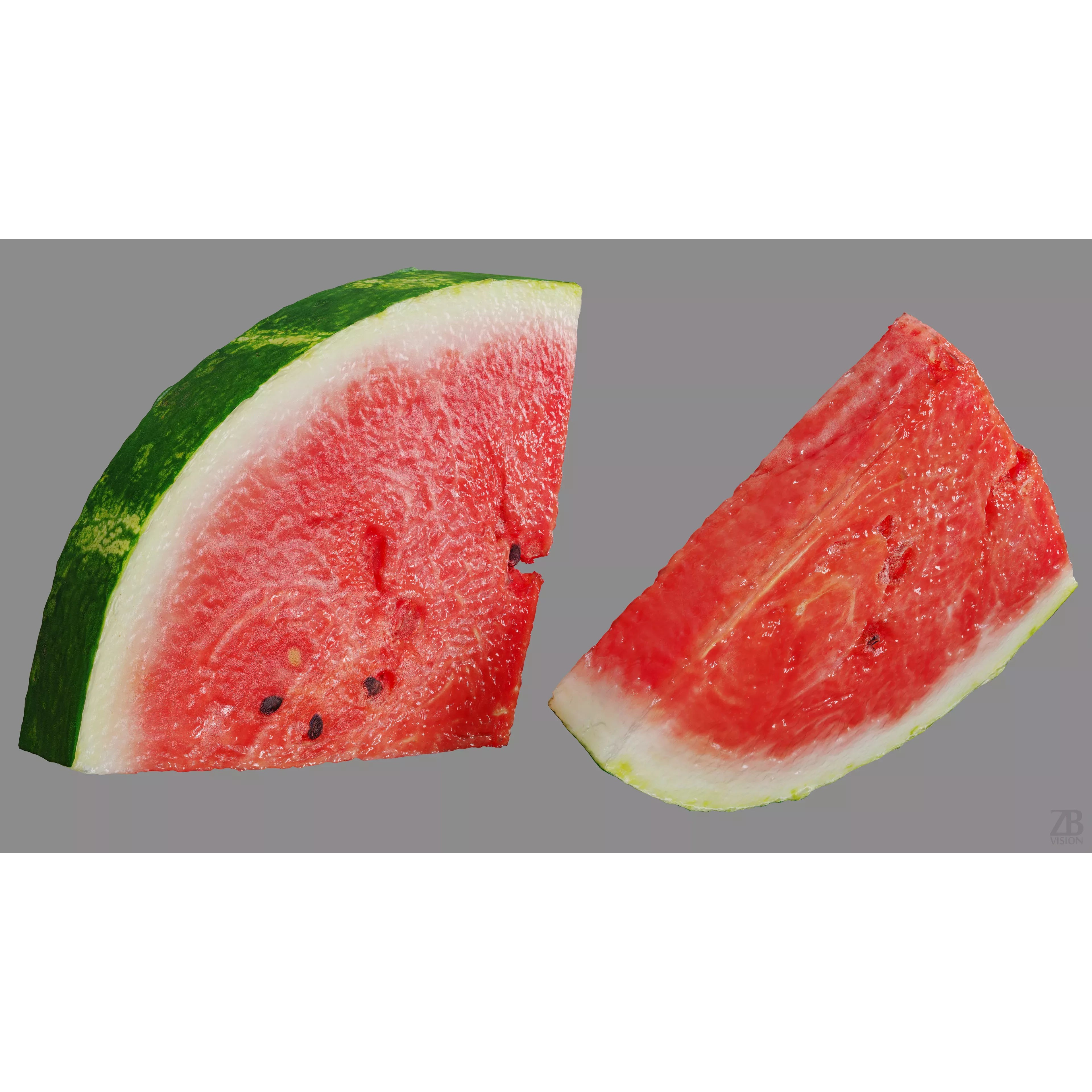 Watermelon Slice - Photorealistic 3D Model