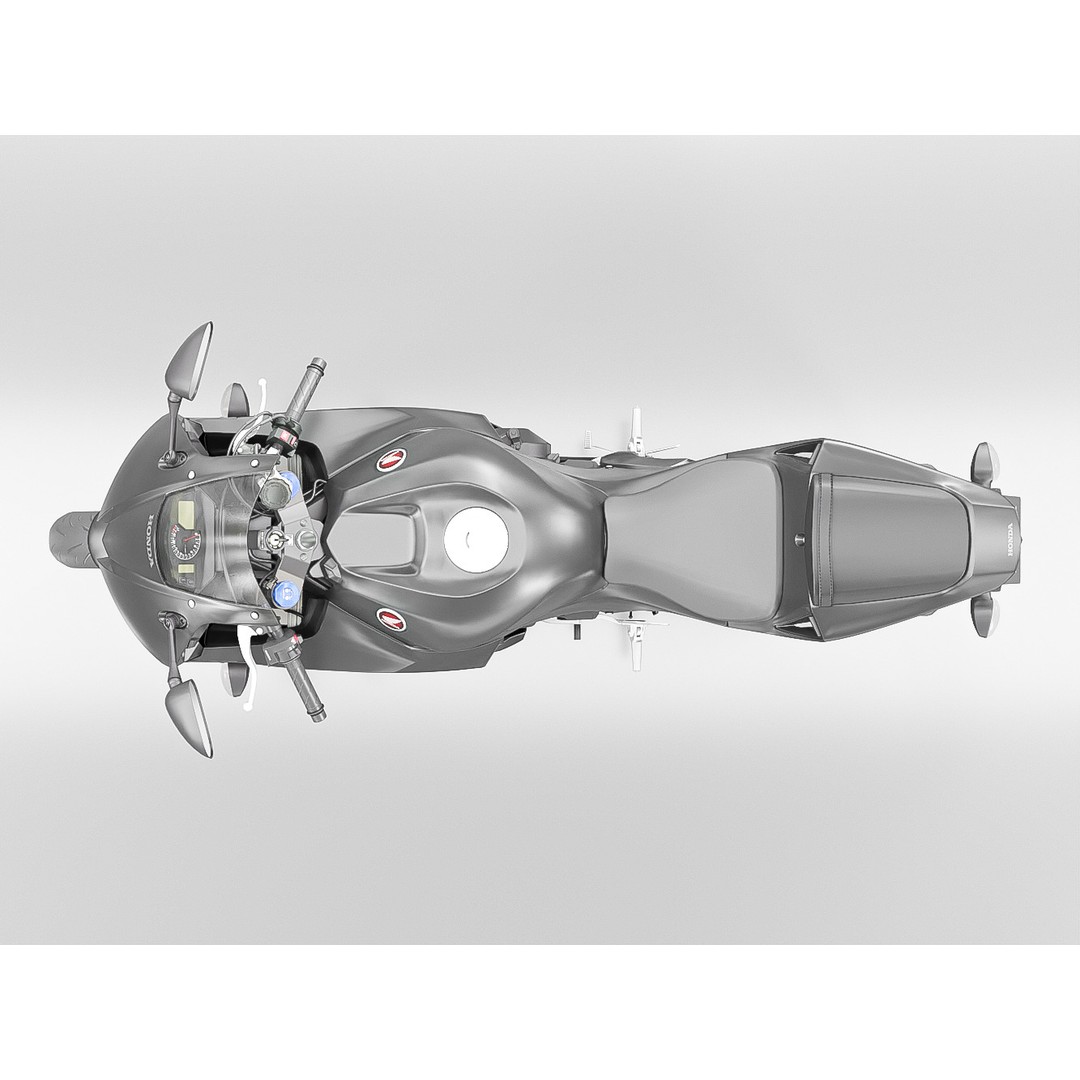 HONDA CBR 600 RR 2018 3D Model – High Poly PBR Motorcycle, FBX - View 11