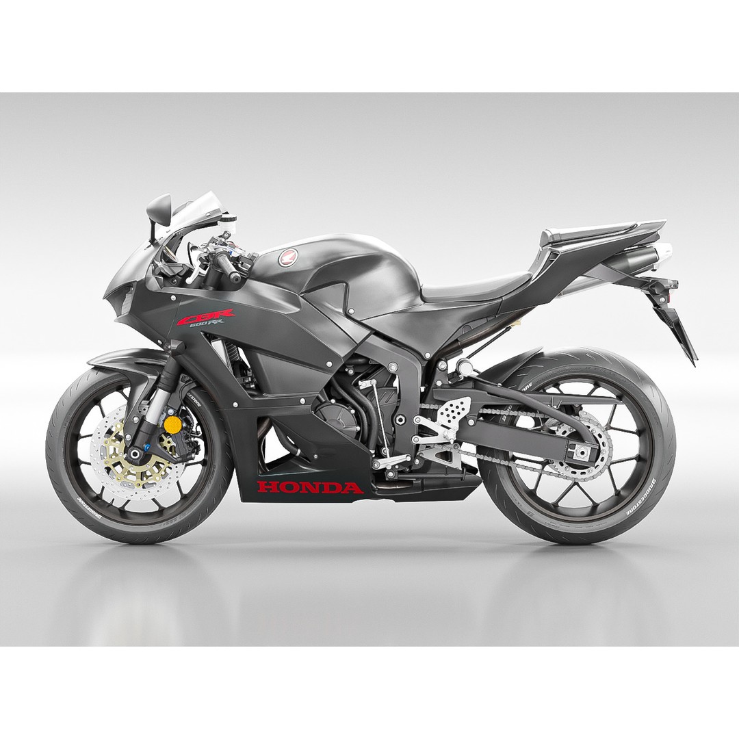 HONDA CBR 600 RR 2018 3D Model – High Poly PBR Motorcycle, FBX - View 14