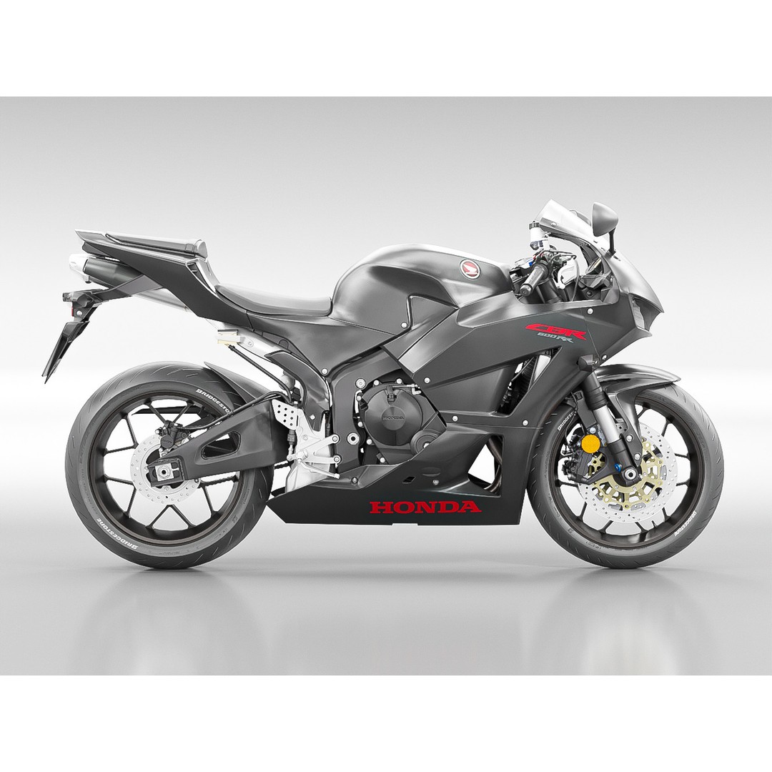 HONDA CBR 600 RR 2018 3D Model – High Poly PBR Motorcycle, FBX - View 15