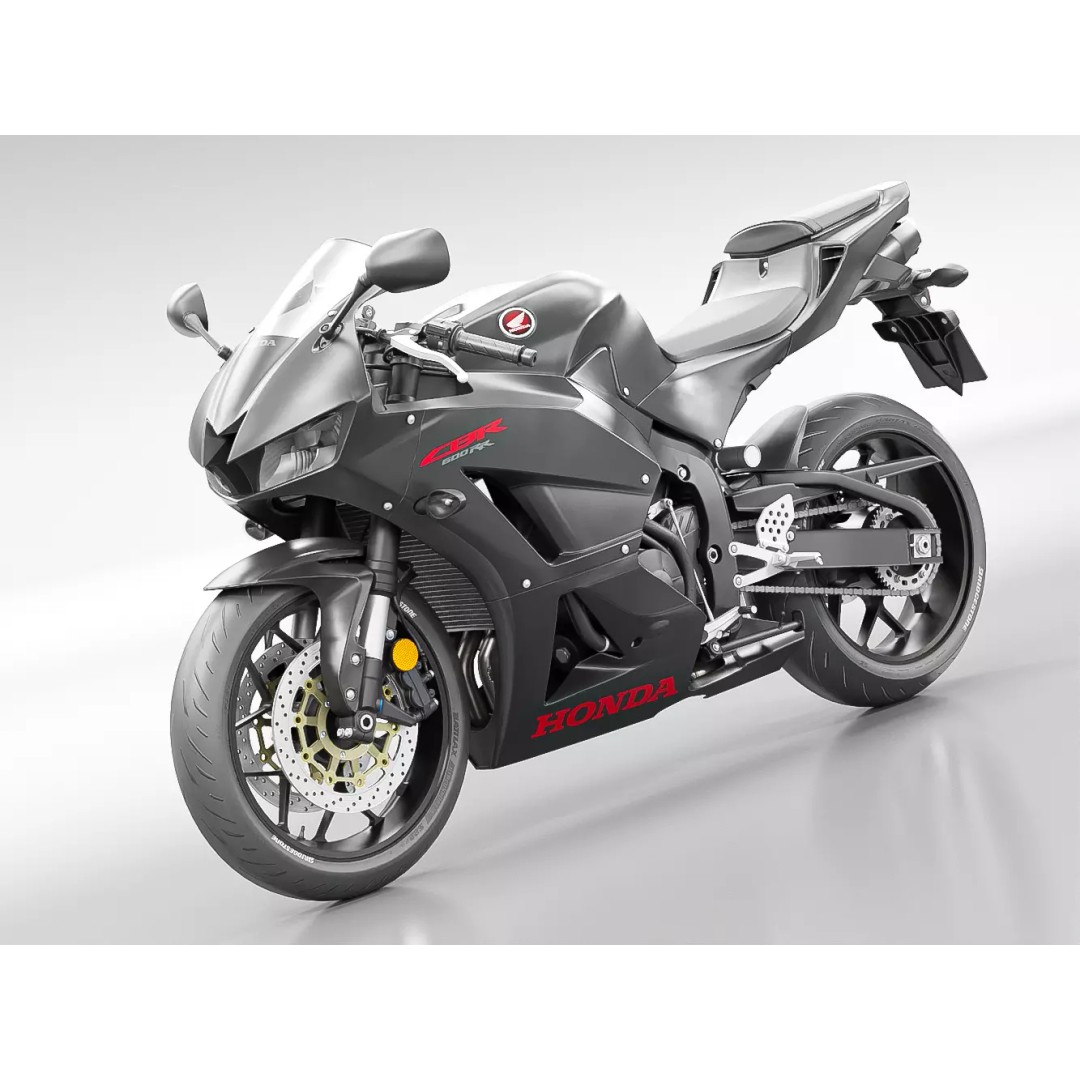 HONDA CBR 600 RR 2018 3D Model – High Poly PBR Motorcycle, FBX - View 2